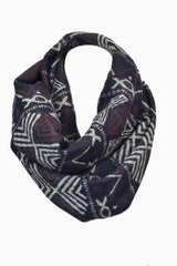 Niobe Clothing Tribal Design Infinity Loop Scarf - Scarves