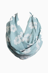 Sunflower Design Infinity Loop Scarf Scarves- Niobe Clothing