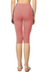 High Waist Seamless Cotton Capri Leggings leggings- Niobe Clothing