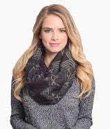 Niobe Clothing Tribal Design Infinity Loop Scarf - Scarves
