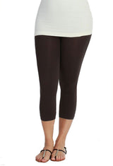 Plus Size Seamless Smooth Crop Leggings leggings- Niobe Clothing