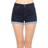 High Rise Junior Push Up Body Shaping Denim Shorts Shorts- Niobe Clothing