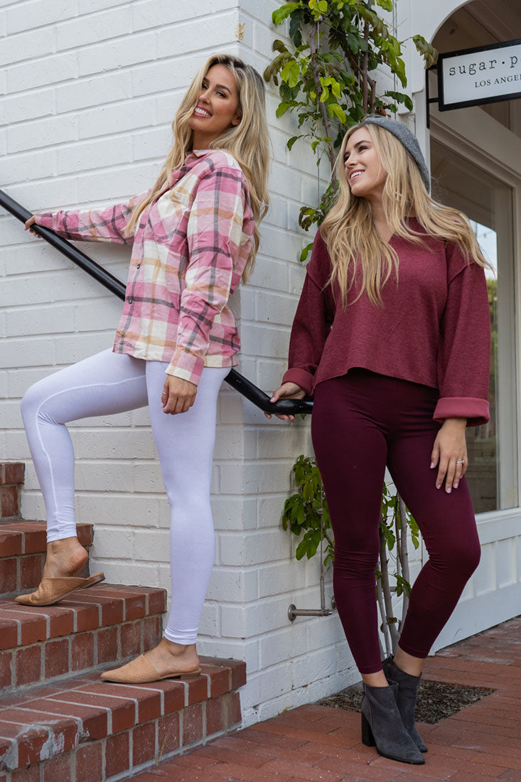 Zenana Cotton Full Length Ankle Leggings - Leggings sb_bottoms