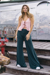 Solid Basic Wide Leg Palazzo Pants pants- Niobe Clothing