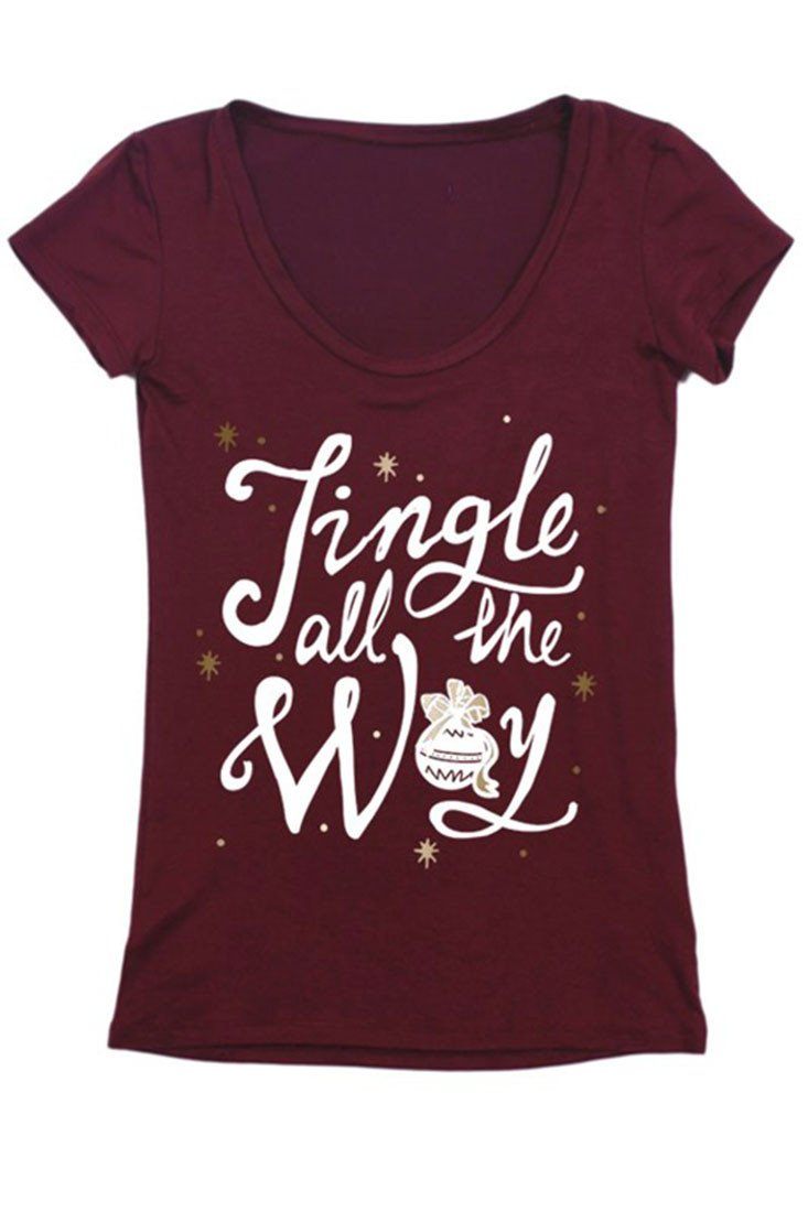Niobe Clothing Jingle All The Way Christmas Holiday Graphic T-Shirt - T-Shirts holiday