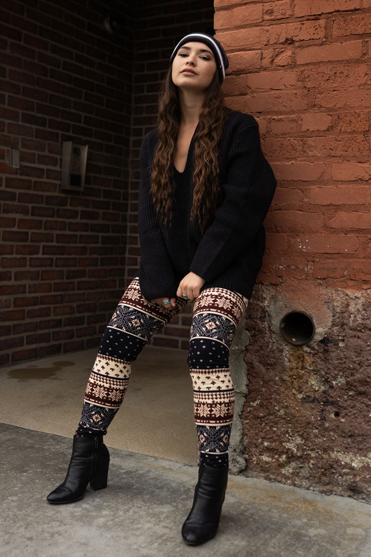 Niobe Clothing Winter Isle Design Leggings - Leggings p_leggings