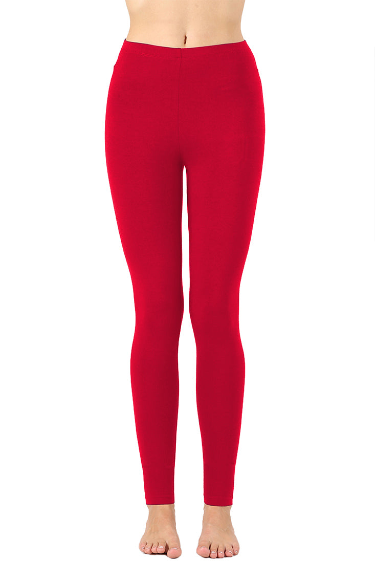 Zenana Cotton Full Length Ankle Leggings - Leggings sb_bottoms