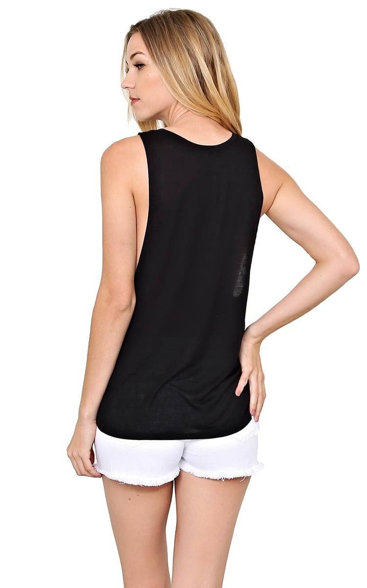 Niobe Clothing Proud Supporter of Messy Hair and Sweatpants Tank (Black/Gold) - g_tanktops