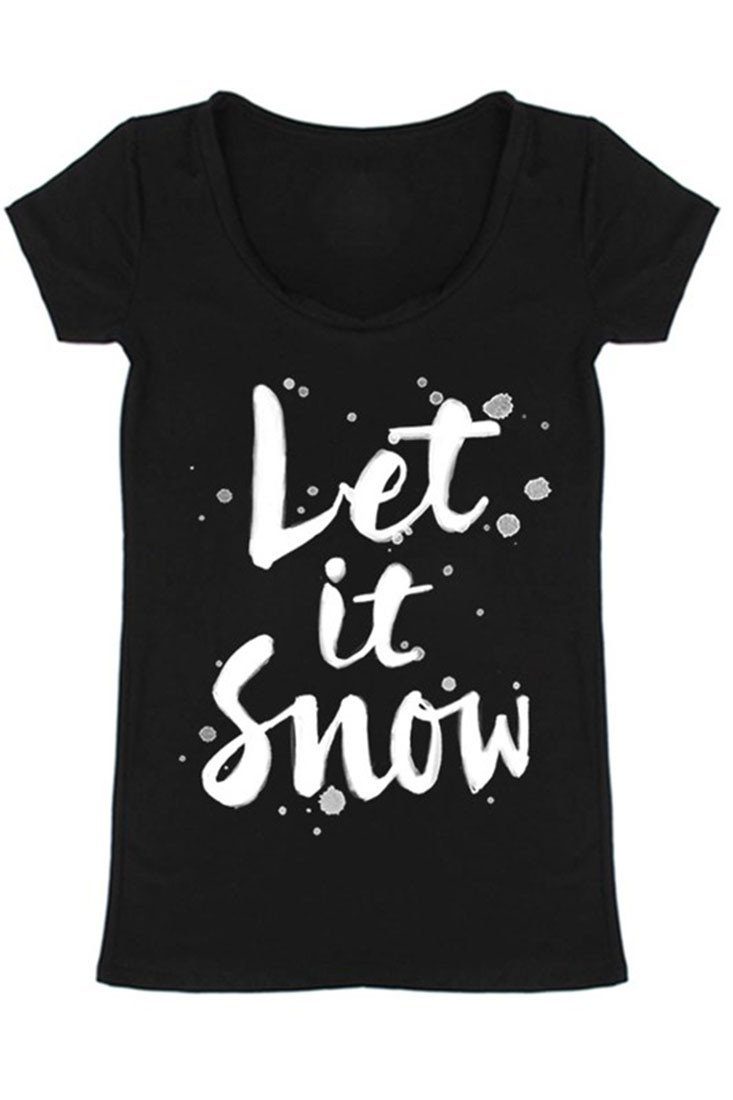 Niobe Clothing Let It Snow Holiday Graphic T-Shirt - T-Shirts holiday