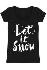 Let It Snow Holiday Graphic T-Shirt Shirts- Niobe Clothing
