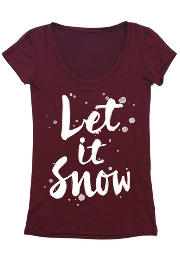 Niobe Clothing Let It Snow Holiday Graphic T-Shirt - T-Shirts holiday