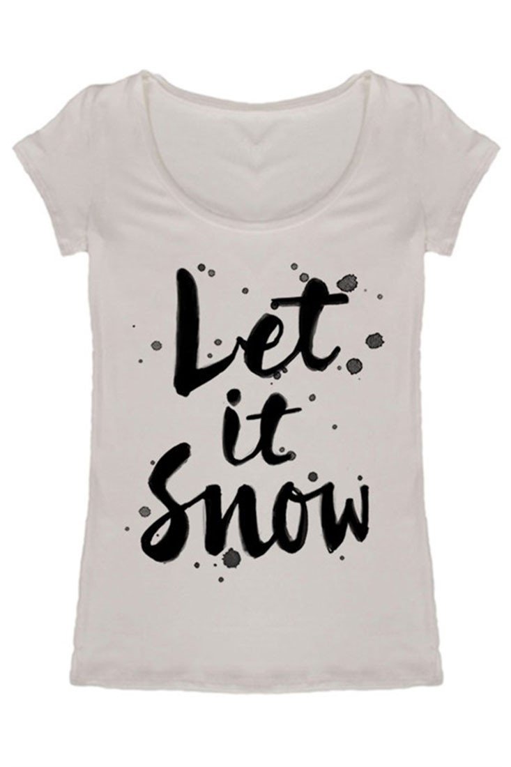 Niobe Clothing Let It Snow Holiday Graphic T-Shirt - T-Shirts holiday