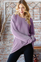 Trendsi Heimish Full Size Round Neck Dropped Shoulder Blouse -
