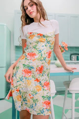Trendsi HYFVE Floral Cowl Neck Flirty Satin Mini Dress - Dresses