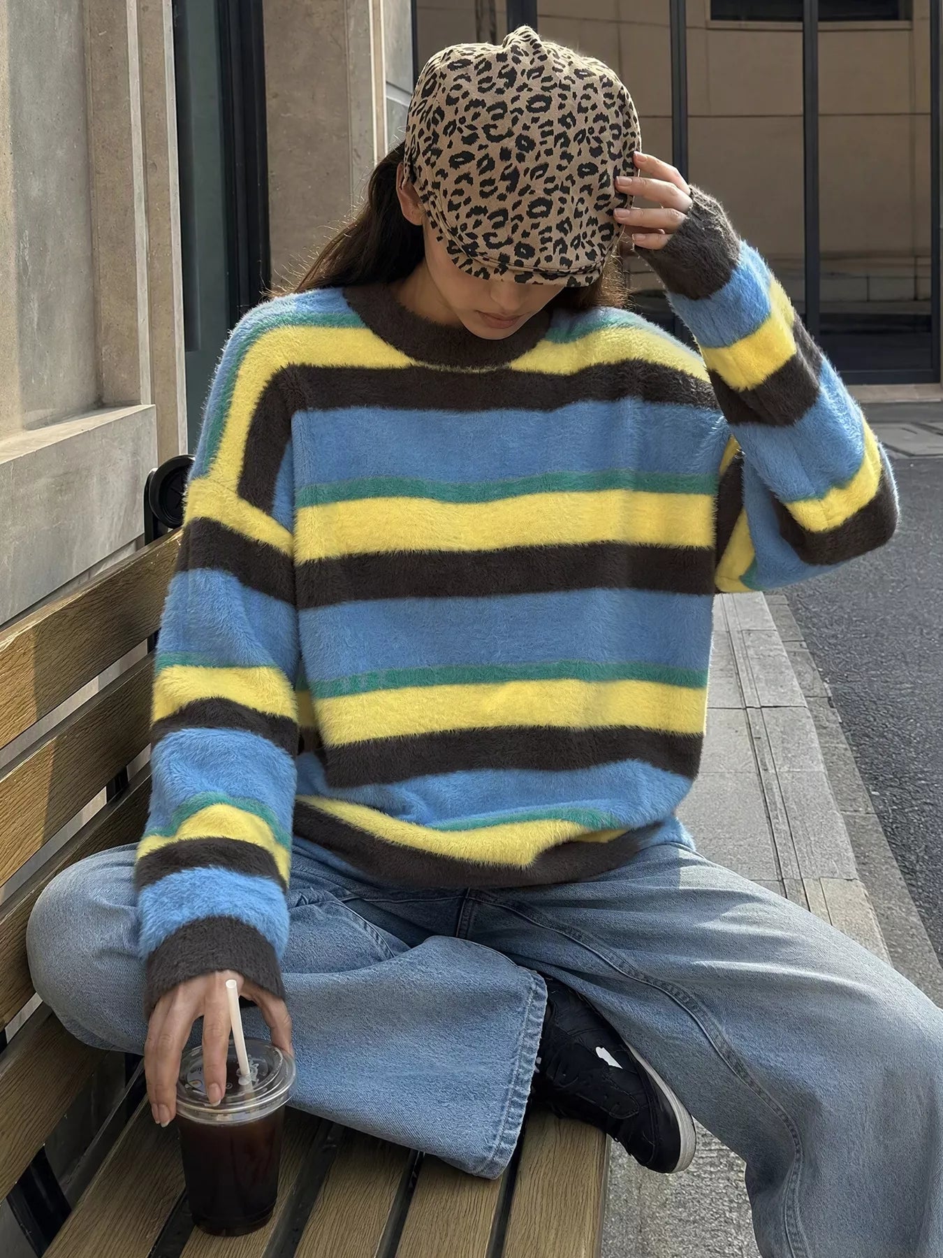Trendsi Striped Dropped Shoulder Sweater -