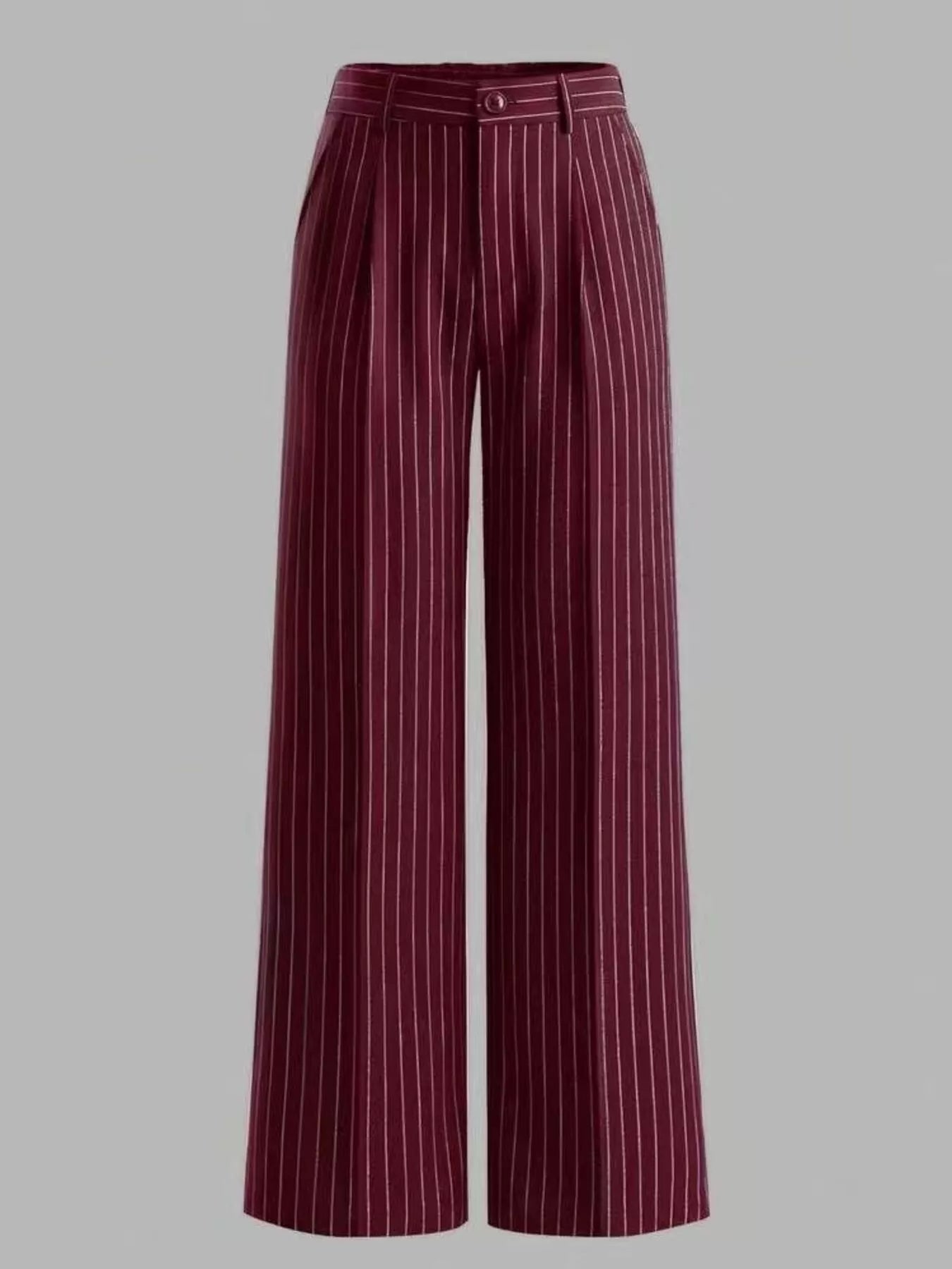 Trendsi High-Waisted Striped Wide-Leg Pants -