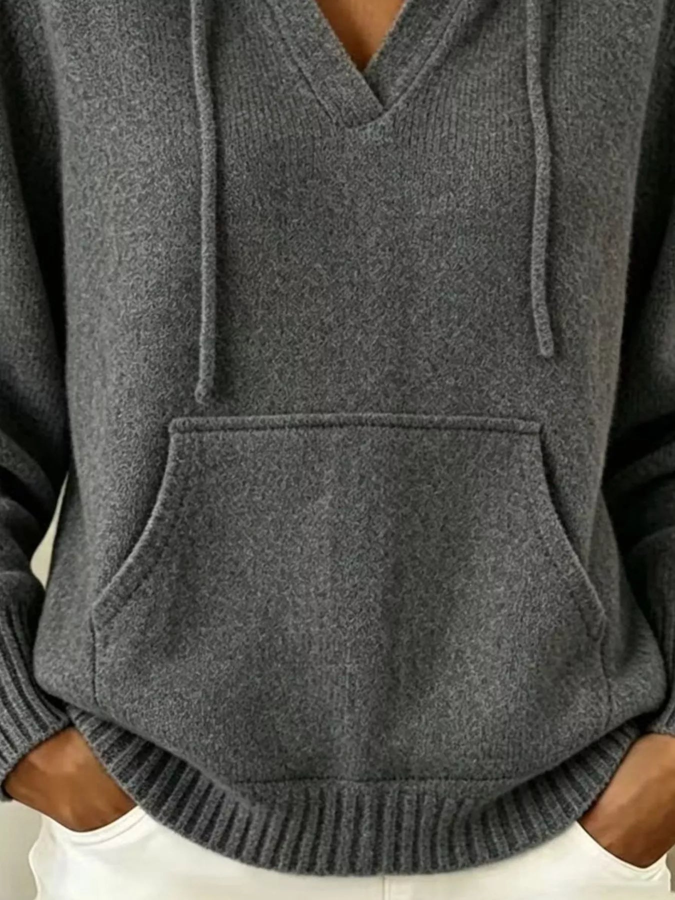 Trendsi Kangaroo Pocket Hooded Sweater -
