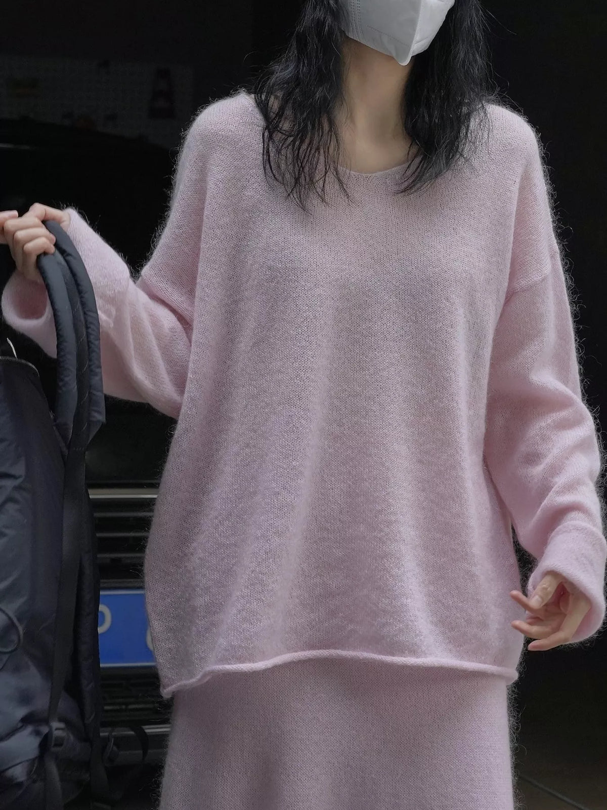 Pink round neck sweater