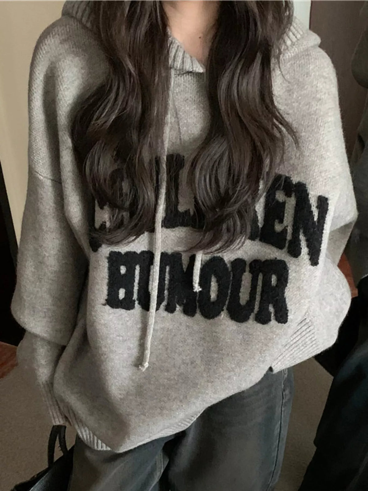 Graphic long-sleeve sweater