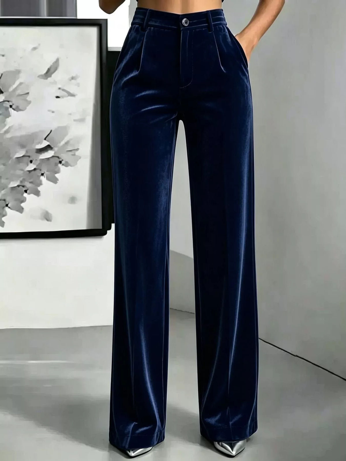 pants, front view on model