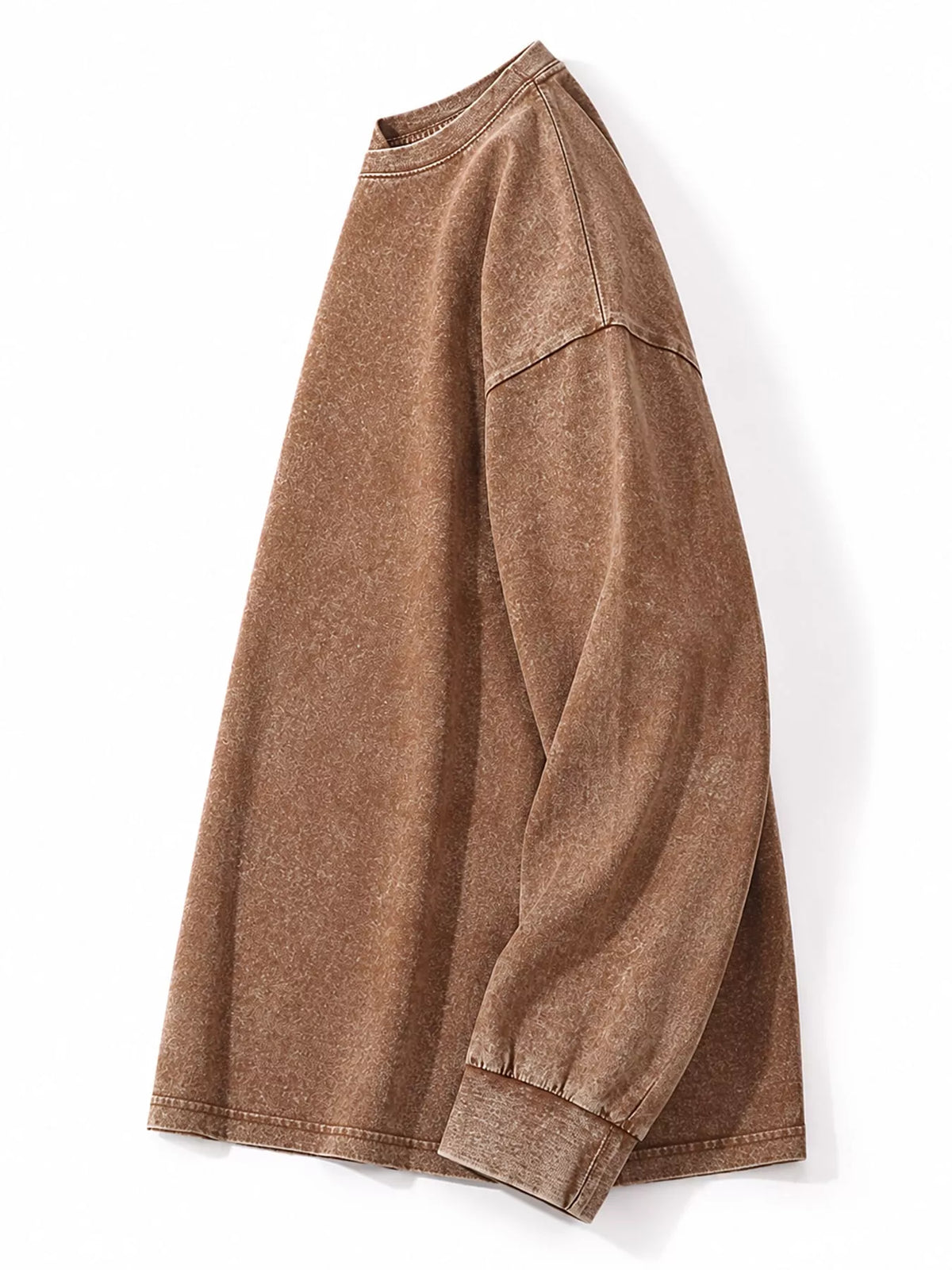 Washed Oversized Long Sleeve T-Shirt — side view