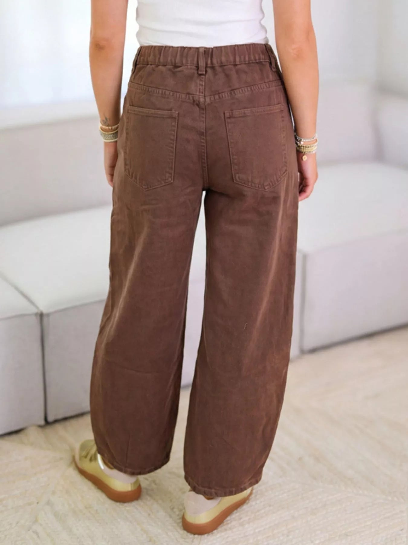 Trendsi Wide-Leg Jeans with Front Patch Pockets -