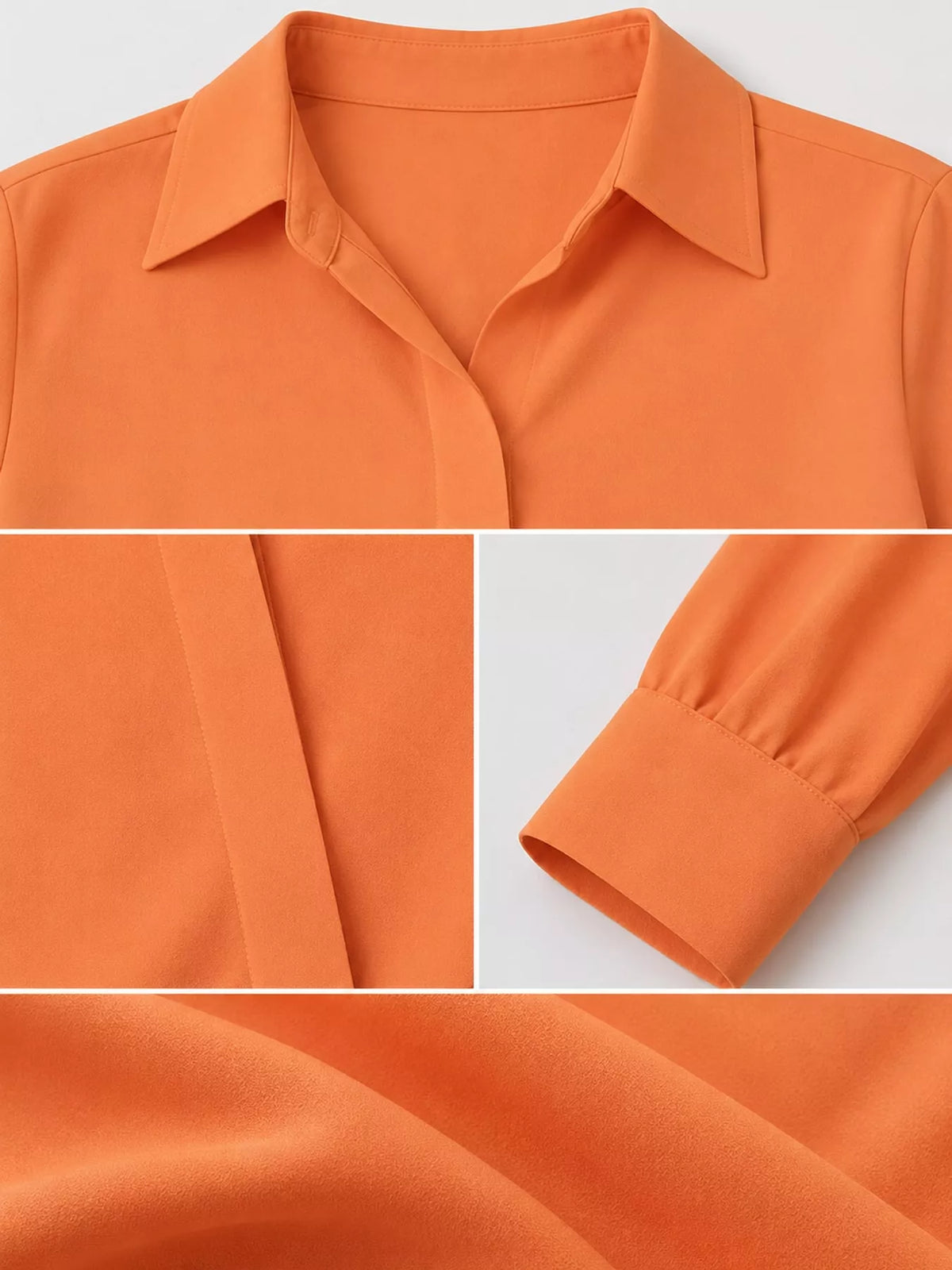 Button-up shirt, rust detail collage