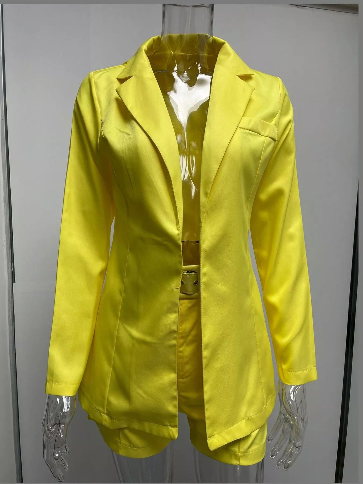 Collared long sleeve outfit set, product view