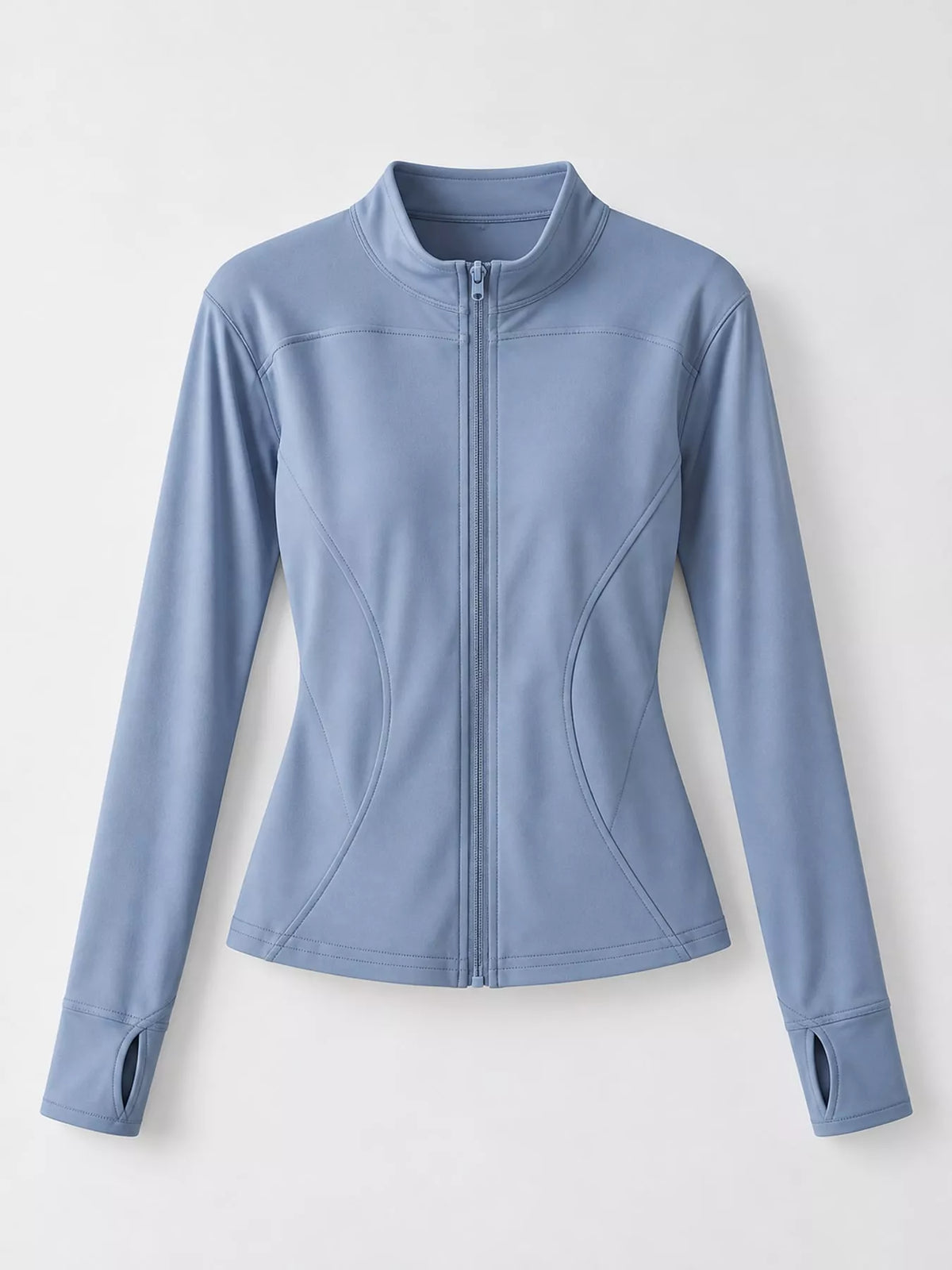 Blue quick-dry zip-up jacket