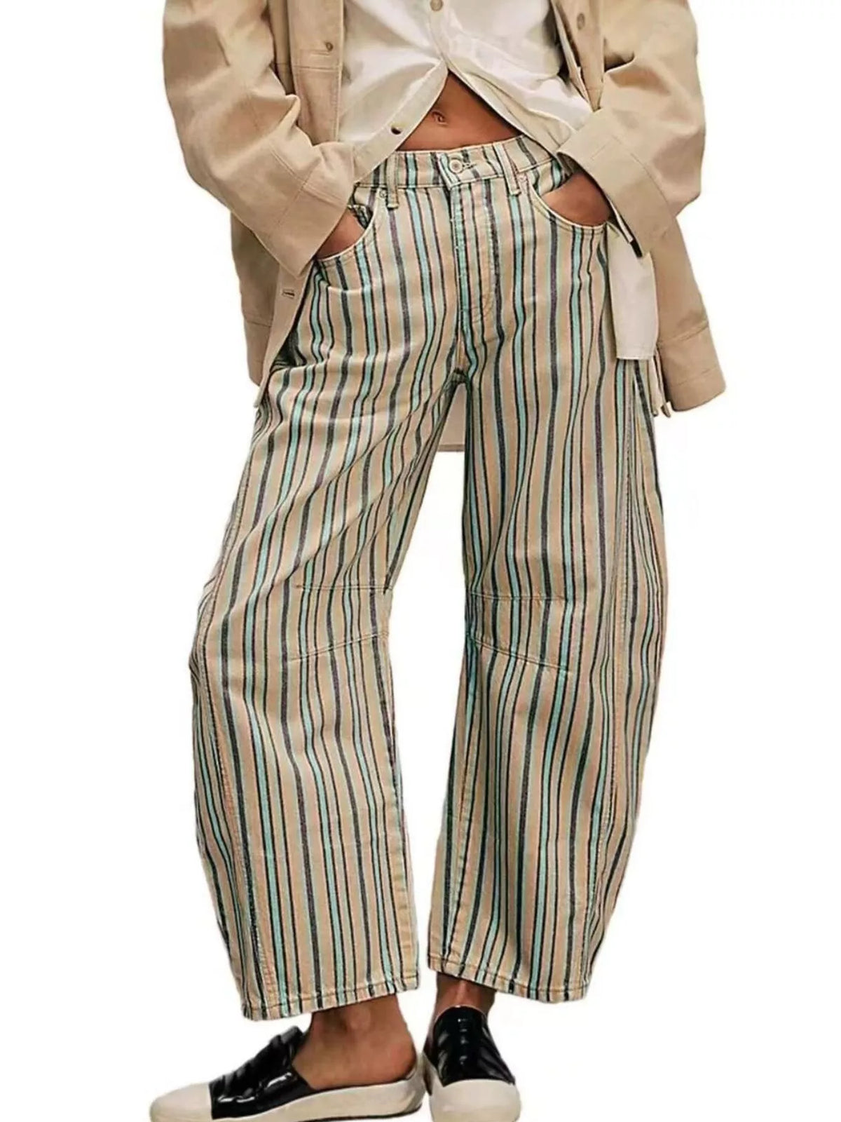 Trendsi Printed Wide-Leg Jeans -