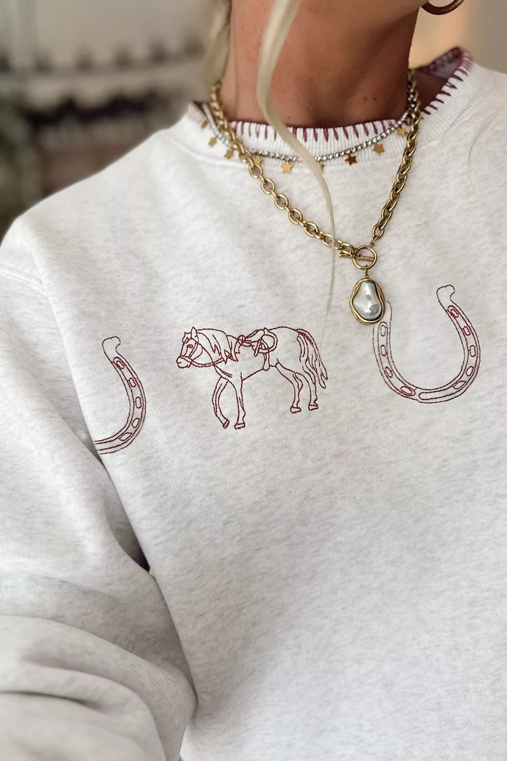 Trendsi Graphic Round Neck Casual Sweatshirt -