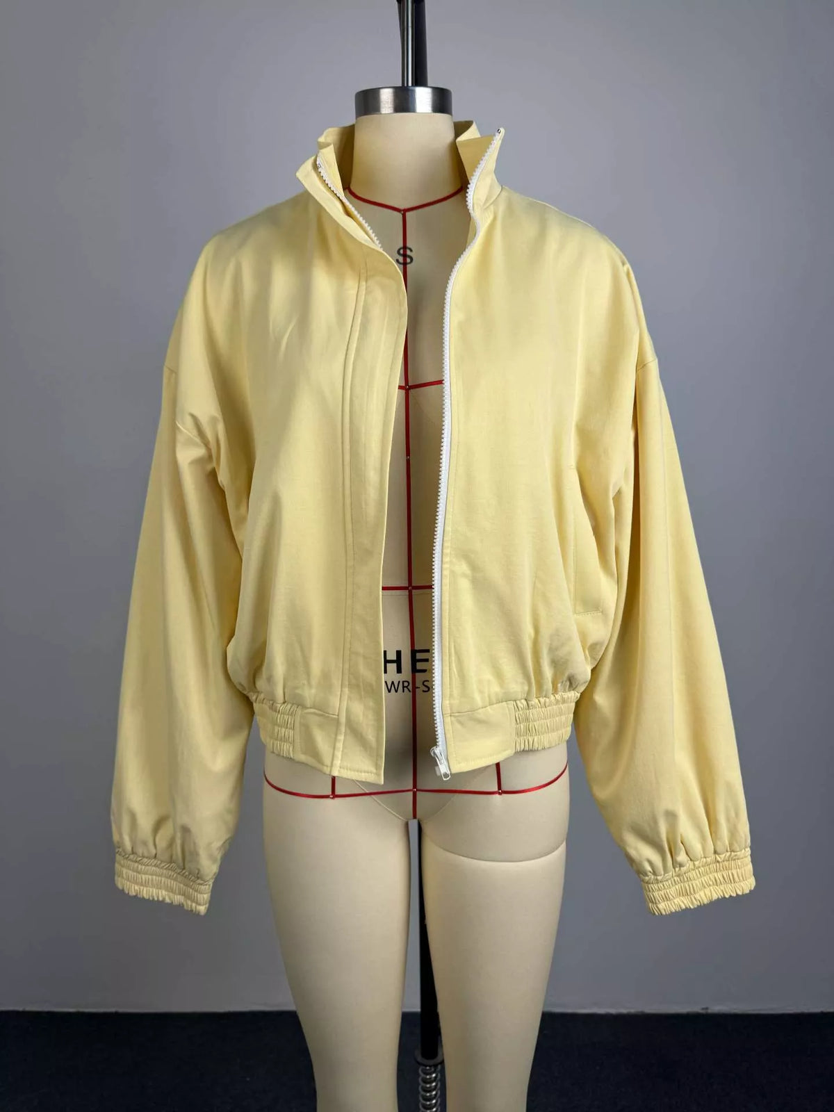 Trendsi Zip Up Oversized Bomber Jacket -