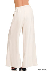 Trendsi Zenana Relaxed Fit Elastic Waisted Wide Leg Pants -