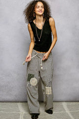 Trendsi POL Textured Knit V-Neck Tank with Lace Trim -