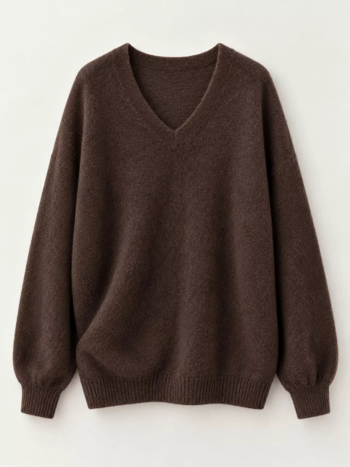 Brown v-neck sweater