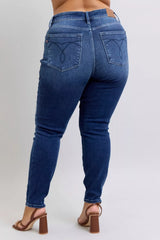Trendsi Judy Blue Full Size Washed Thermal Skinny Jeans Plus Size -