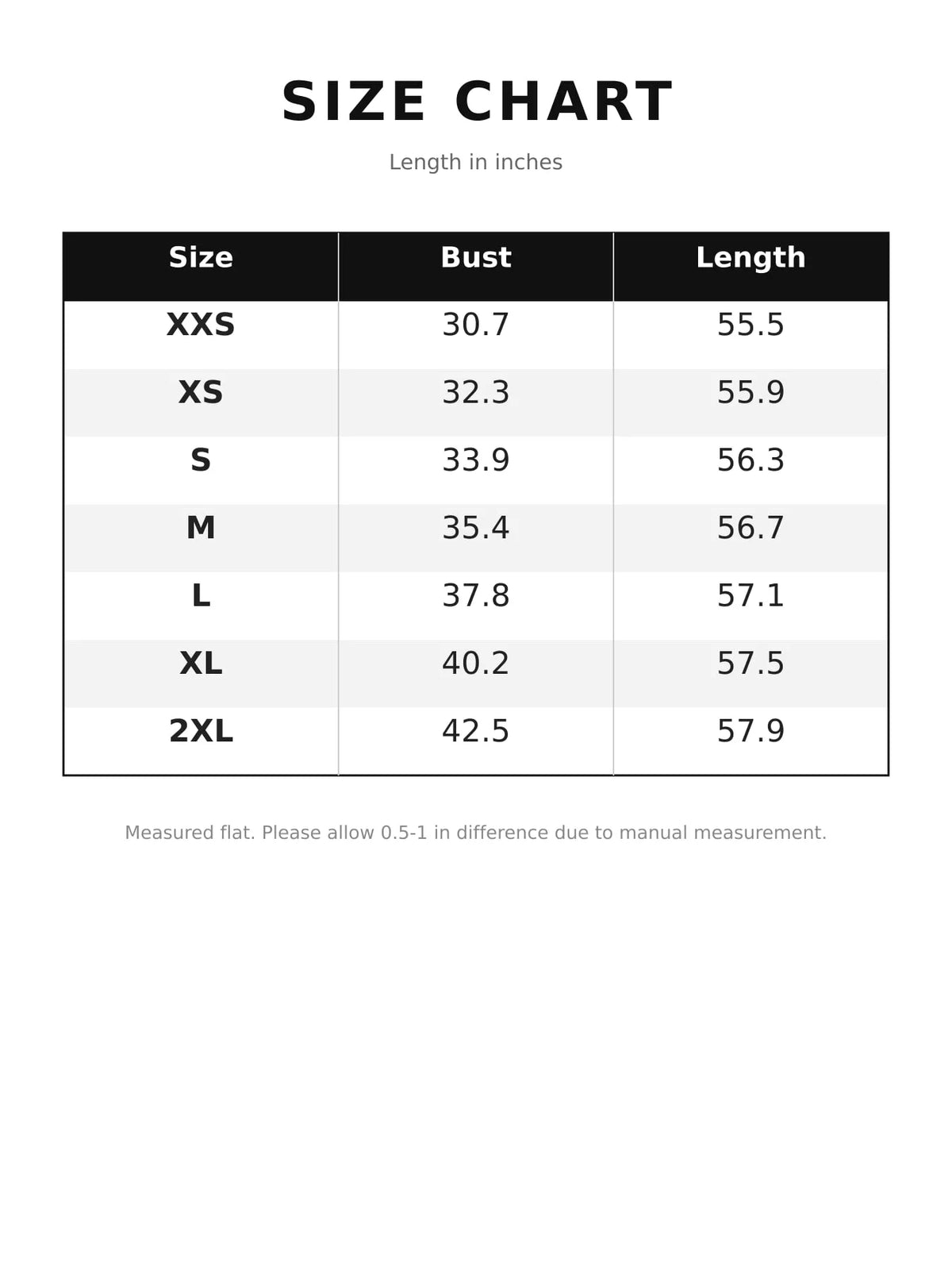 Size chart for women's satin ruched high slit maxi dress