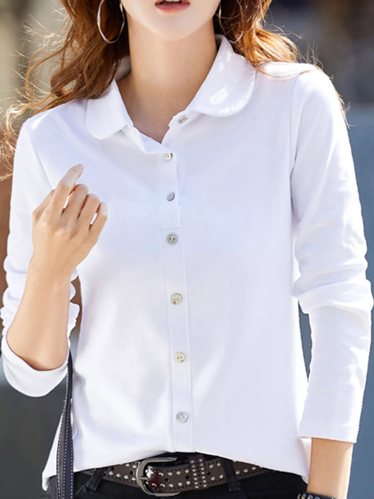 White button-down shirt