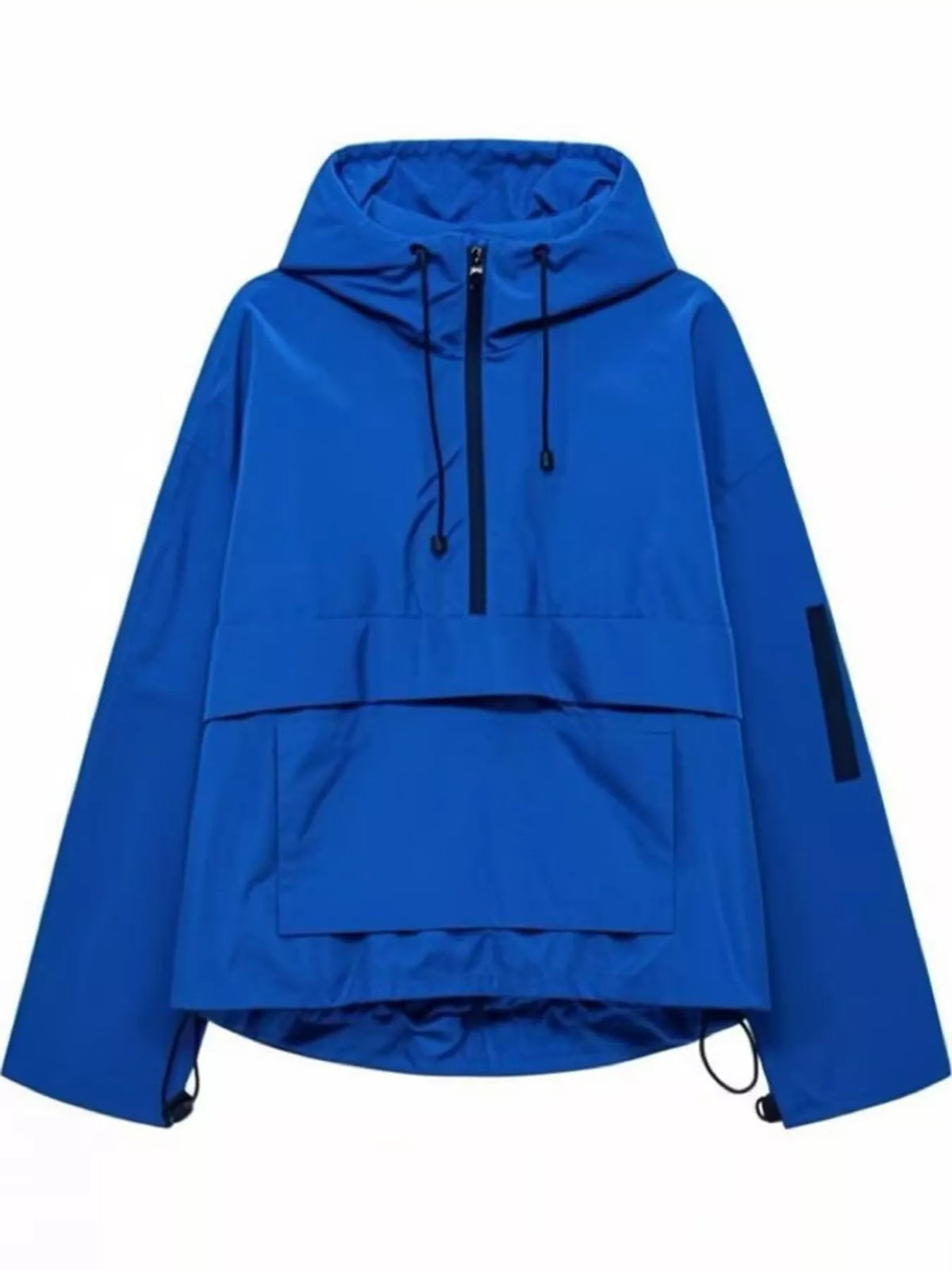 Half-Zip Hooded Anorak Jacket — garment front