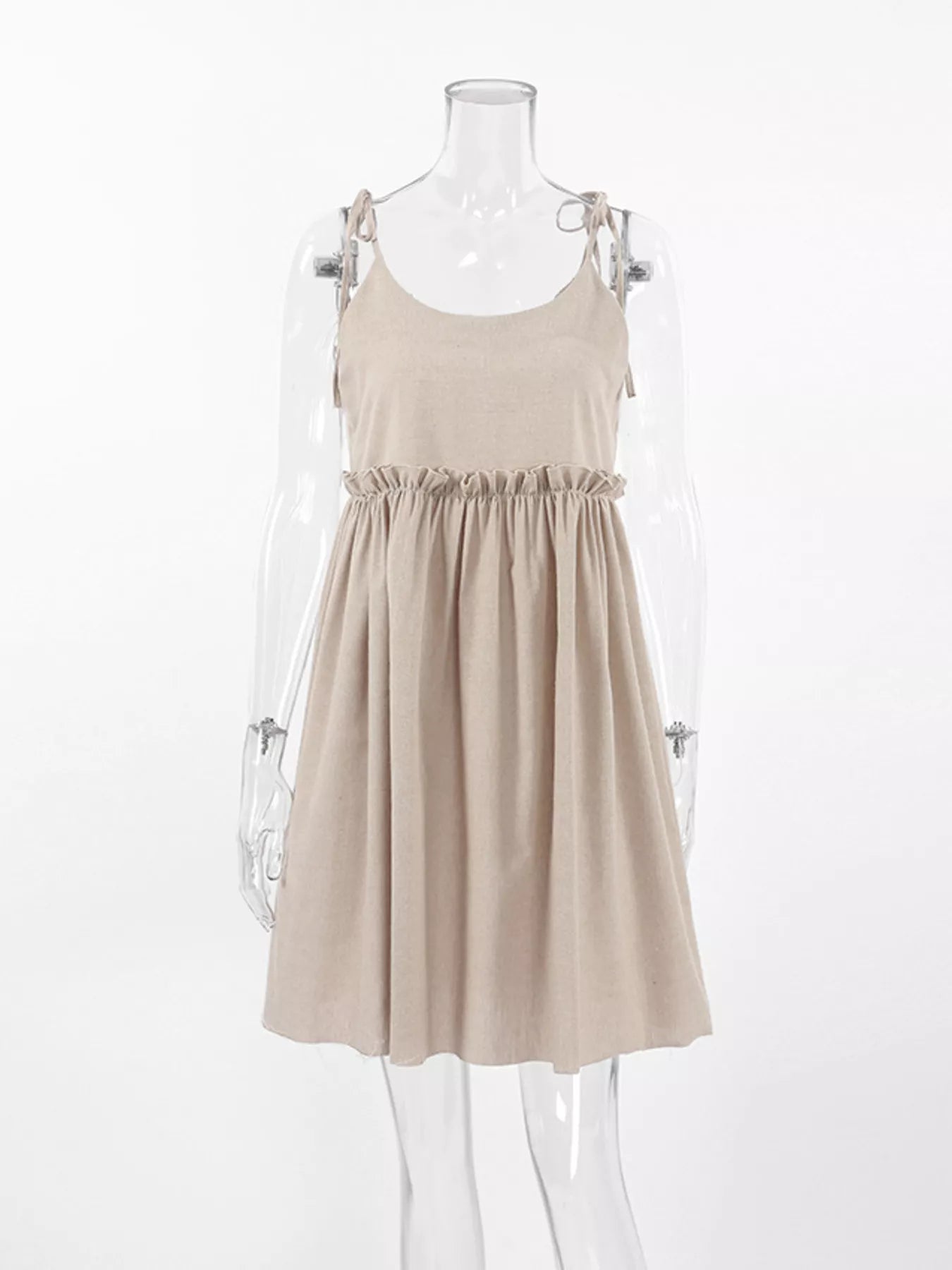 Trendsi Frill Tie Shoulder Mini Dress -