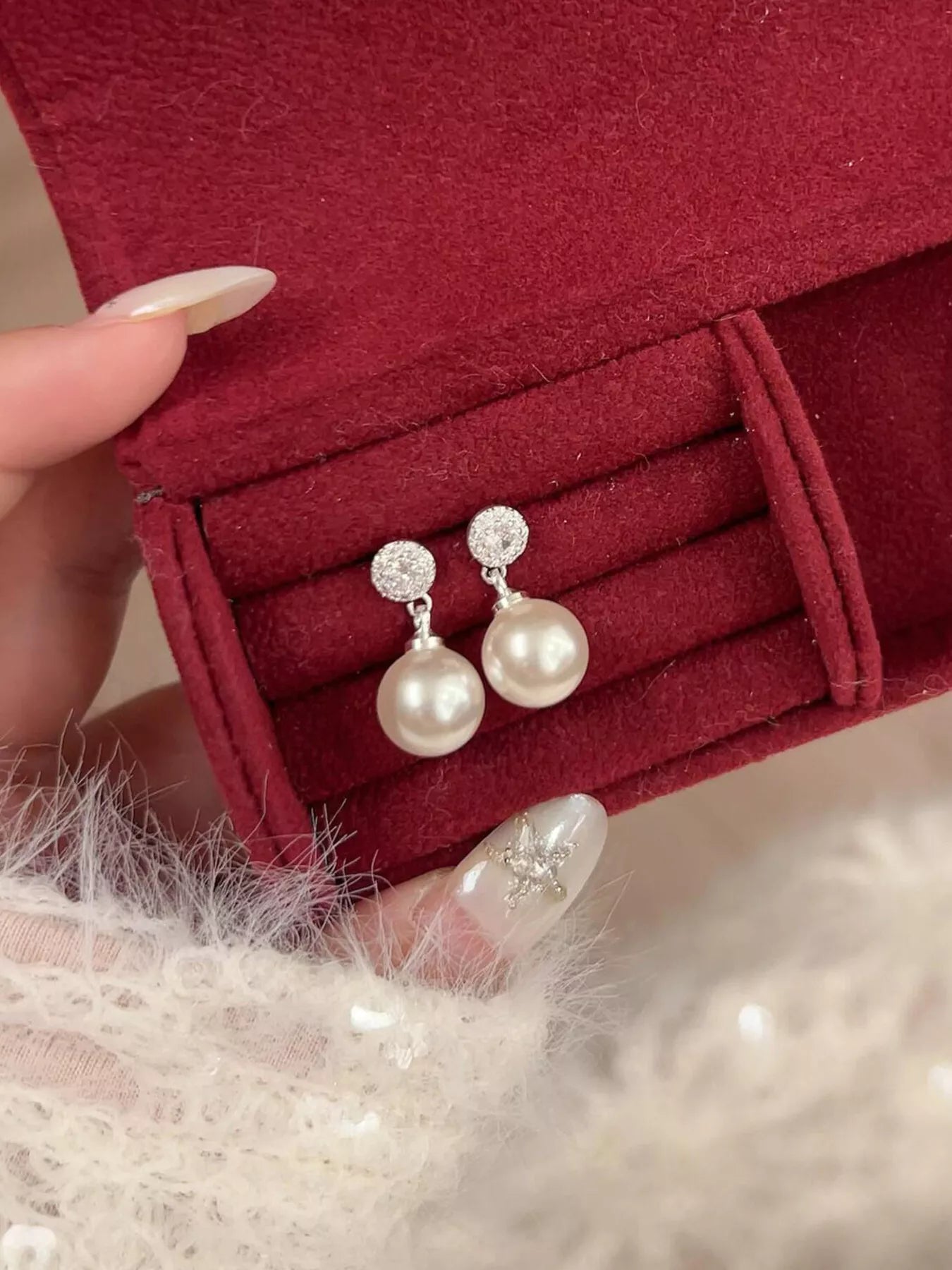 Trendsi Pearl Drop Earrings -