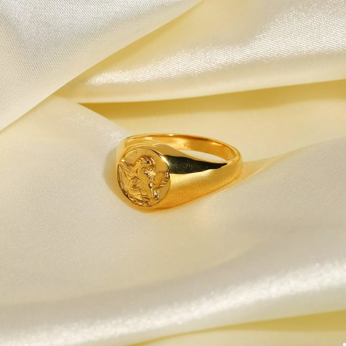 Trendsi 18K Gold-Plated Cupid Ring -