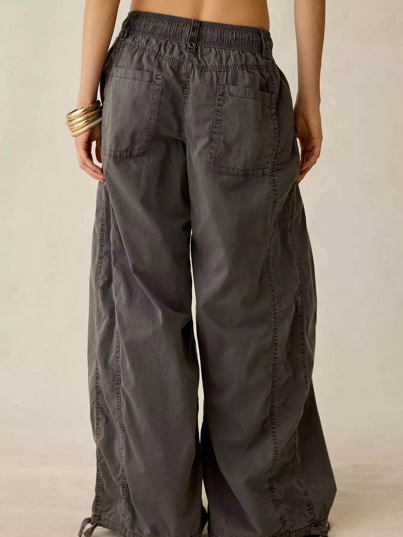 Trendsi High-Waisted Cargo Wide-Leg Pants -