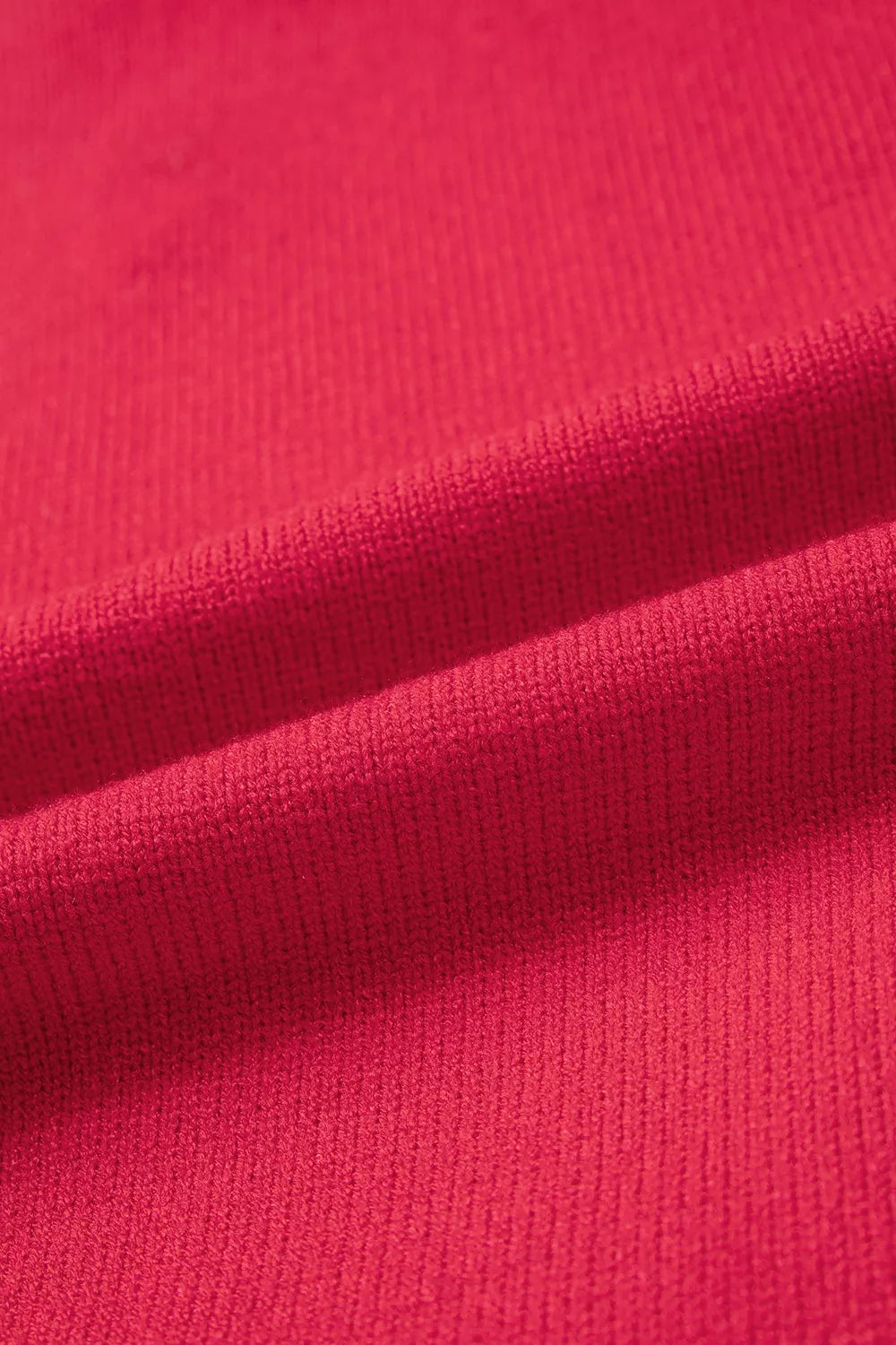 Christmas Tree Contrast Stitch Sweater in scarlet, construction detail