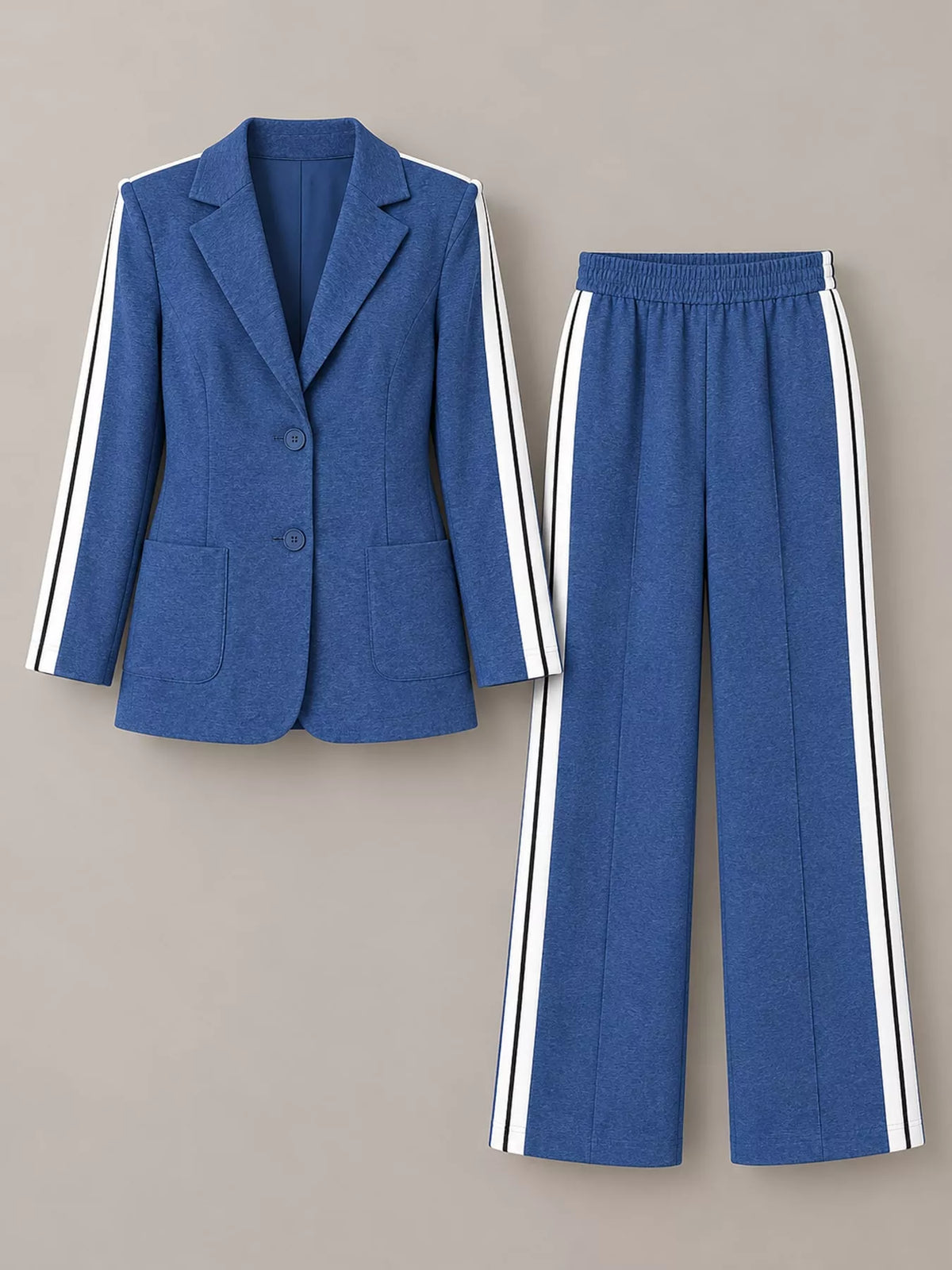 Set with Side Stripe Detail — garment front