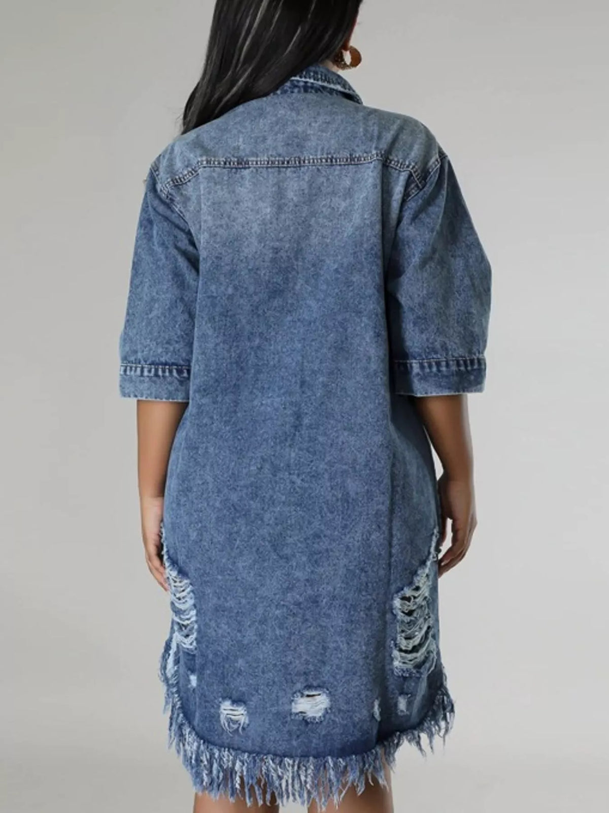 Denim dress, blue back
