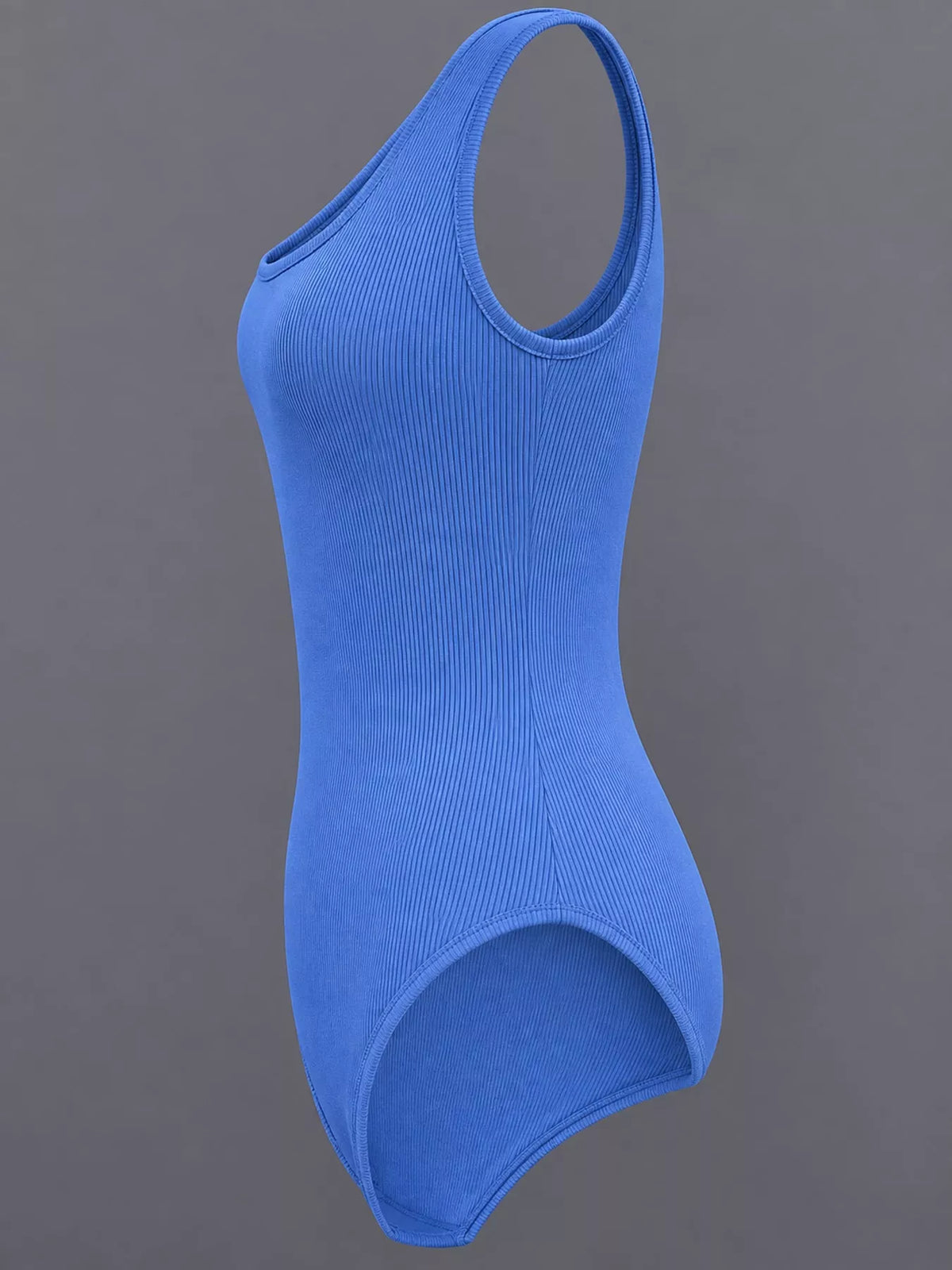 Ribbed bodysuit, blue side