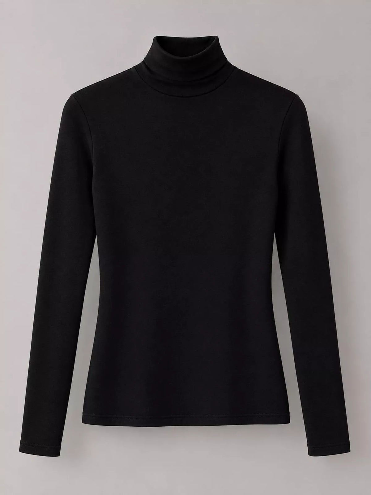 Slim-Fit Mock Neck Long Sleeve T-Shirt — garment front