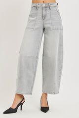 Trendsi RISEN Slouchy Cropped Barrel Jeans -