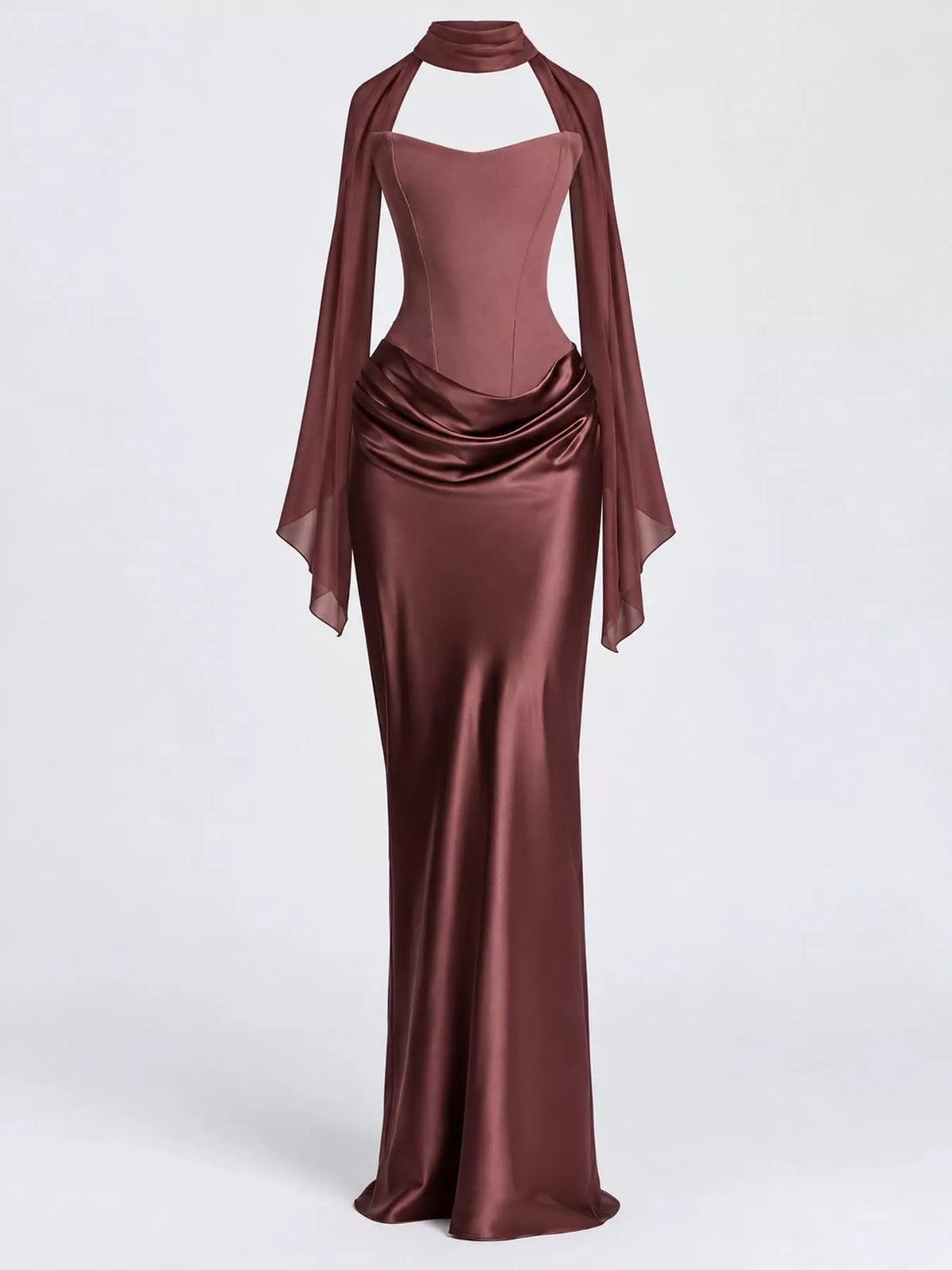 Sweetheart neck strapless maxi dress, product view